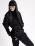 Silk Hooded Flight Suit black